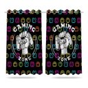 Ver imagem 2 de Kit Cortina Infantil Jogos Gamer + 3 Capa De Almofada