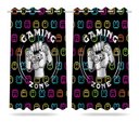 Ver imagem 2 de Kit Cortina Infantil Jogos Gamer + 3 Capa De Almofada