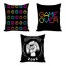 Kit Cortina Infantil Jogos Gamer + 3 Capa De Almofada - 3