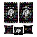 Ver imagem 1 de Kit Cortina Infantil Jogos Gamer + 3 Capa De Almofada