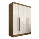 Ver imagem 2 de Guarda Roupa 4 Portas Solteiro Mayra Boreal/off Whi - Móveis Arapongas Boreal/off White