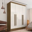 Ver imagem 1 de Guarda Roupa 4 Portas Solteiro Mayra Boreal/off Whi - Móveis Arapongas Boreal/off White