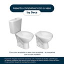 Ver imagem 5 de Tampa de Vaso Sanitario Almofadada Izy Creme para Bacia Deca