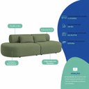 Ver imagem 4 de Sofá Luxuoso Modular Decoração Sala de Estar 230cm Noor