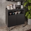 Ver imagem 1 de Balcão Buffet Alice 2 Portas Preto Maderatto Móveis