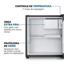 Ver imagem 3 de Frigobar Mondial 46l Porta Reversível 7 Níveis de Controle de Temperatura Preto 127v - Fgb-01-b50