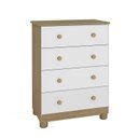 Ver mais imagens de Quarto de Bebê Completo com Guarda Roupa 4 Portas 3 Gavetas Cômoda e Berço Retrô 