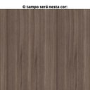 Ver imagem 2 de Mesa De Escritório Pé Painel Pe25 Em Mdp 90 X 45 Cm Cor Walnut E Base Branca