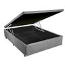 Cama Box Baú Casal Gold Acolchões Síntetico Cinza 41x138x188 - 1