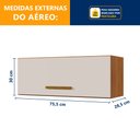 Ver imagem 3 de Armário Aéreo 1 Porta Geladeira Atenas