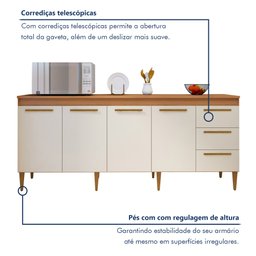 Cozinha Completa 9 Portas e 3 Gavetas Atenas  - 4