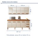 Ver imagem 3 de Cozinha Completa 9 Portas e 3 Gavetas Atenas 