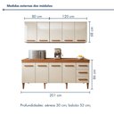 Ver imagem 3 de Cozinha Completa Modulada 9 Portas e 3 Gavetas Atenas