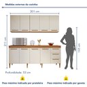 Ver imagem 6 de Cozinha Completa 9 Portas e 3 Gavetas Atenas