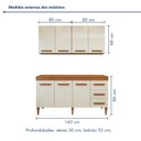 Ver imagem 5 de Cozinha Completa 7 Portas 3 Gavetas Atenas