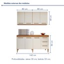 Ver imagem 7 de Cozinha Completa 7 Portas 3 Gavetas Atenas 