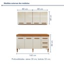 Ver imagem 5 de Cozinha Completa Modulada 7 Portas 3 Gavetas Atenas