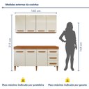 Ver imagem 3 de Cozinha Completa Modulada 7 Portas 3 Gavetas Atenas
