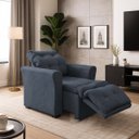 Ver imagem 3 de Poltrona Cadeira Papai Mamãe Idoso Reclinável e Retrátil Bellagio Cinza Boucle