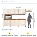 Ver mais imagens de Cozinha Completa 12 Portas 3 Gavetas Atenas