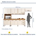 Ver mais imagens de Cozinha Completa 12 Portas 3 Gavetas Atenas 