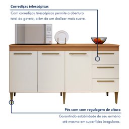 Cozinha Completa 12 Portas 3 Gavetas Atenas  - 6