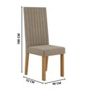Ver imagem 4 de Sala de Jantar Mesa Isa 120cm Vidro com 4 Cadeiras Laura Bege/Mel/Caramelo/Off White