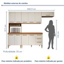 Ver mais imagens de Cozinha Completa 10 Portas 3 Gavetas Atenas