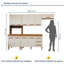 Ver imagem 3 de Cozinha Completa Modulada 10 Portas 3 Gavetas Atenas
