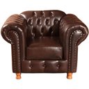 Ver imagem 6 de Conjunto Sofá 2 Lugares e 2 Poltrona Chesterfield Luís Xv Vintage Retrô Capitonê Couro Marrom