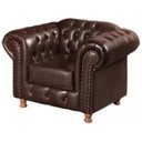 Ver mais imagens de Conjunto Sofá 2 Lugares e 2 Poltrona Chesterfield Luís Xv Vintage Retrô Capitonê Couro Marrom