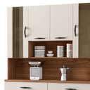 Ver imagem 5 de Armário de Cozinha Compacta 121cm Bruna K02 Nogueira/Off White - Mpozenato