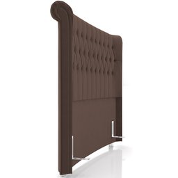 Cabeceira Cama Box Casal 140cm Estofada Meora P05 Veludo Marrom - Lyam Decor - 6