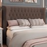 Cabeceira Cama Box Casal 140cm Estofada Meora P05 Veludo Marrom - Lyam Decor - 2