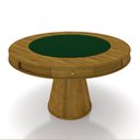 Ver mais imagens de Mesa de Jogos Carteado 6 Lugares Bellagio com Gavetas e Tampo Reversível Base Cone com Tecido Mel/ve