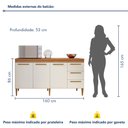 Ver imagem 6 de Balcão Atenas 3 Portas e 3 Gavetas