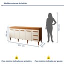 Ver imagem 3 de Balcão Atenas 4 Portas e 3 Gavetas 