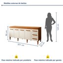 Ver imagem 3 de Balcão Atenas 4 Portas e 3 Gavetas 