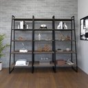 Ver imagem 1 de Conjunto 3 Estantes Altas 5 Prateleiras Estilo Industrial Concept CabeCasa MadeiraOriginals