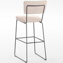 Ver mais imagens de Kit 04 Banquetas Alta para Cozinha Sala de Jantar Base em Aço Allana L02 Suede Bege - Lyam Decor