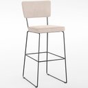 Ver imagem 3 de Kit 04 Banquetas Alta para Cozinha Sala de Jantar Base em Aço Allana L02 Suede Bege - Lyam Decor