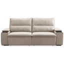 Ver imagem 2 de Sofá Retrátil Reclinável para Sala 3 Lugares 245cm Ricci F04 Linho Bege - Lyam Decor