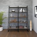 Ver imagem 1 de Conjunto 2 Estantes Altas 5 Prateleiras Estilo Industrial Concept CabeCasa MadeiraOriginals