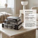 Ver mais imagens de Kit Livro Caixa Decorativo 3 Peças – Caixa Organizadora Estilo Livro para Decoração:London, Dubai, N