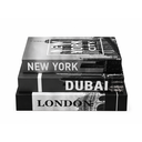 Ver imagem 1 de Kit Livro Caixa Decorativo 3 Peças – Caixa Organizadora Estilo Livro para Decoração:London, Dubai, N