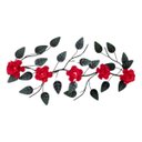 Ver imagem 1 de Enfeite de Parede Decorativo Todo de Ferro 5 Rosas:vermelho