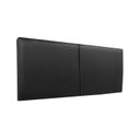 Ver imagem 1 de Cabeceira Modular Estofada para Cama Luxo Clean Corino Rbl:solteiro Painel/preto