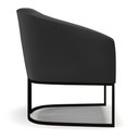 Ver imagem 4 de Poltrona Stella Corino Preto Base Industrial Preto - D’Rossi