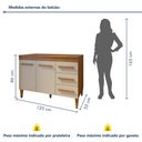 Ver imagem 3 de Balcão de Cozinha com Tampo 2 Portas 3 Gavetas Atenas 