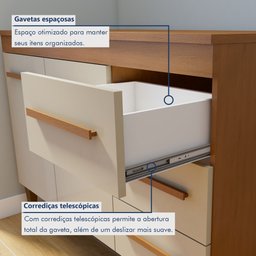 Balcão de Cozinha com Tampo 2 Portas 3 Gavetas Atenas - 4 Balcão de Cozinha com Tampo 2 Portas 3 Gavetas Atenas - 4